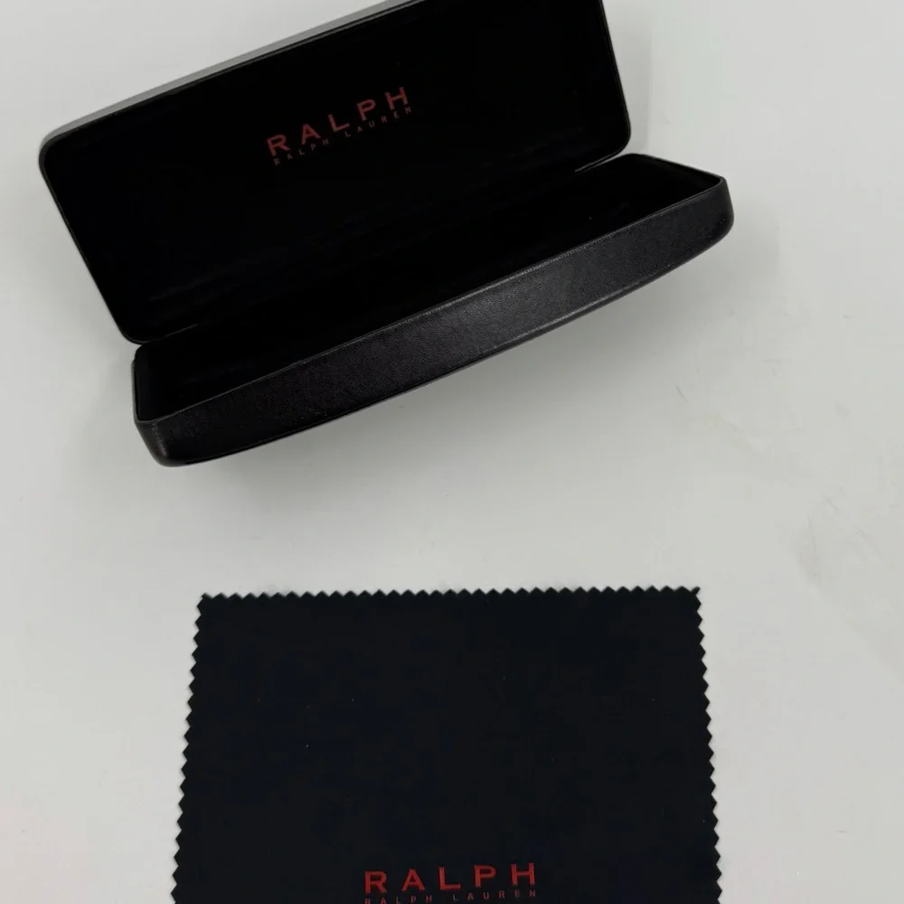 “Ralph” Ralph Lauren Eye Glasses‎ Sunglasses Clamshell Case Black w/Cloth NWOT